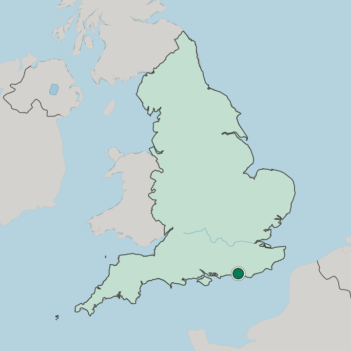 Map showing Hove — In England