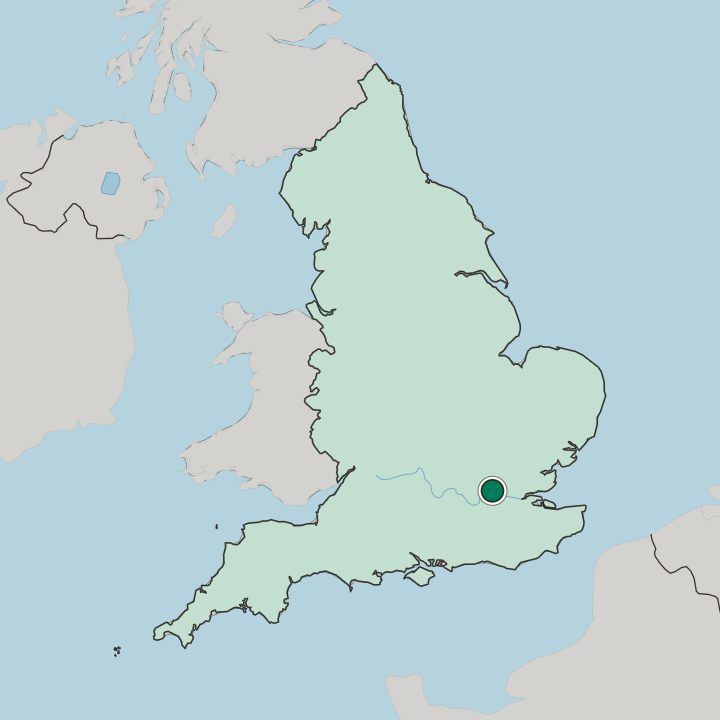 Map showing Islington — In England