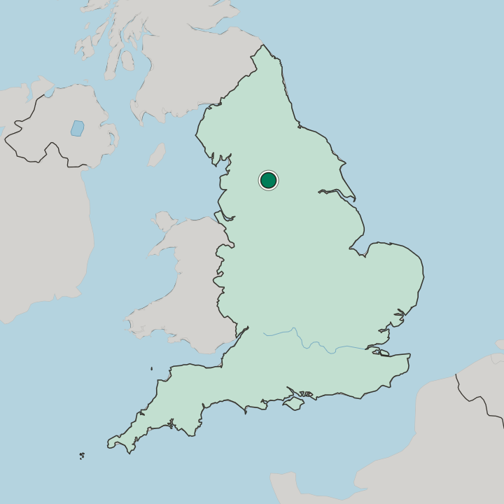 Map showing Keighley — In England