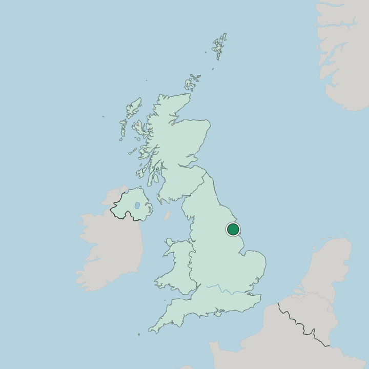 Map showing Kingston upon Hull — In United Kingdom