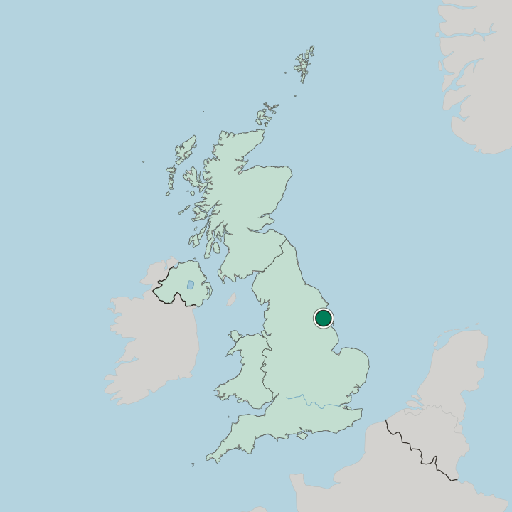 Map showing Kingston upon Hull — In United Kingdom