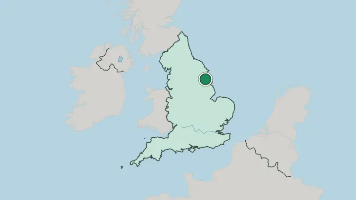 Map of Kingston upon Hull in United Kingdom