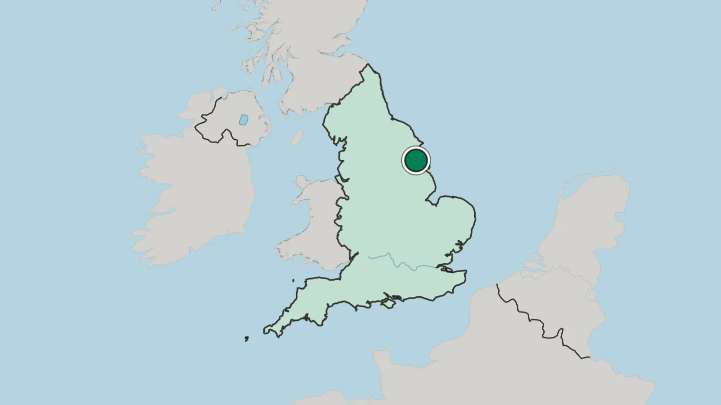 Map of Kingston upon Hull in United Kingdom