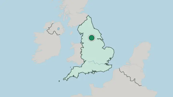 Map of Leeds in United Kingdom