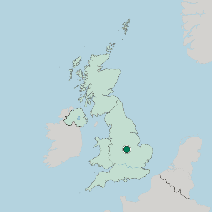 Map showing Westcotes — In United Kingdom