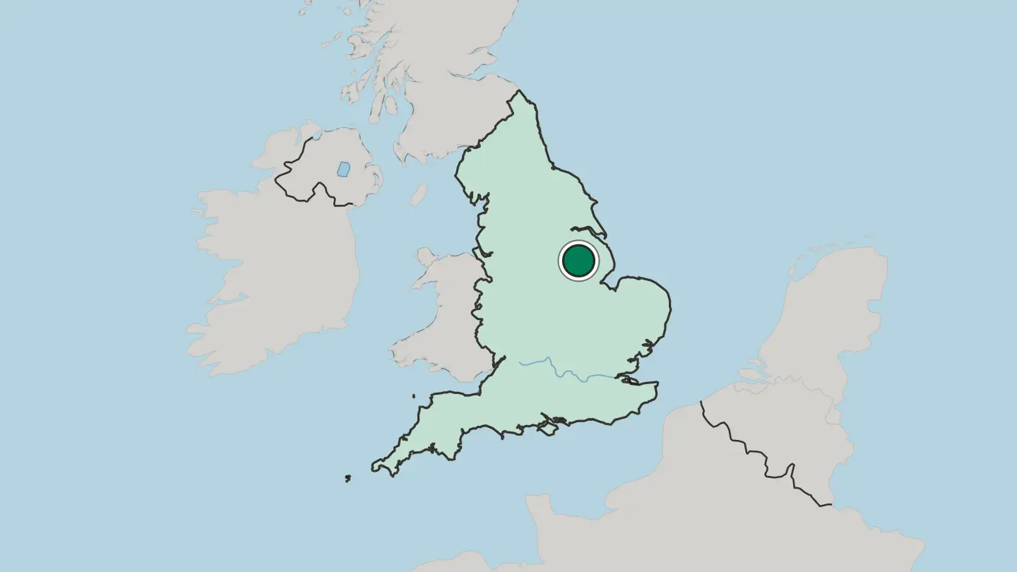 Map of Lincoln in United Kingdom