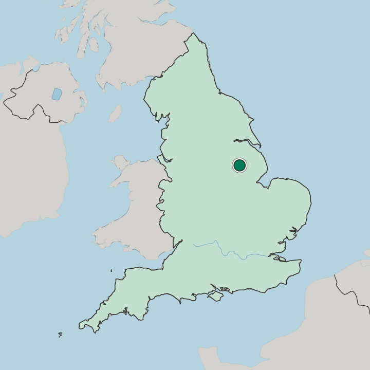 Map showing Lincoln — In England