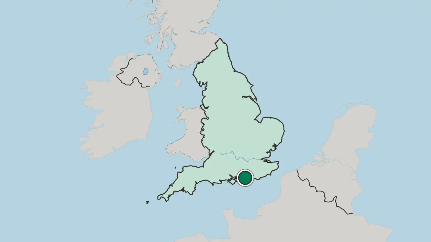Map of Littlehampton in United Kingdom