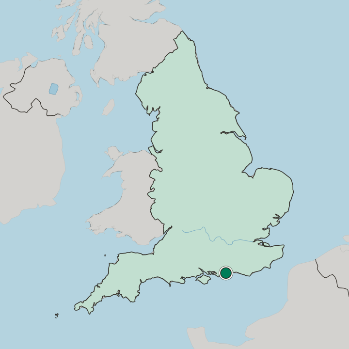 Map showing Littlehampton — In England