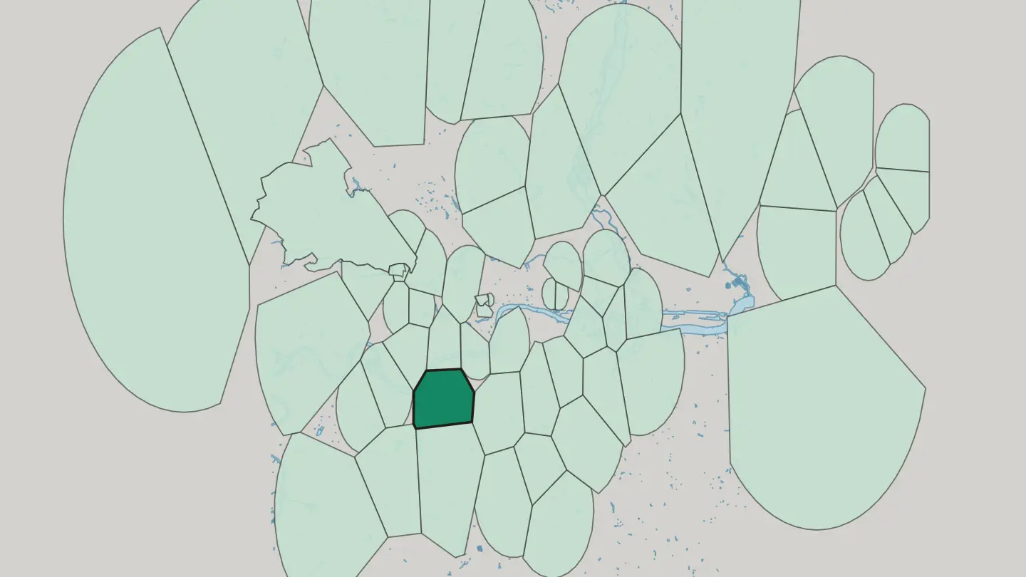 Map of Battersea in London