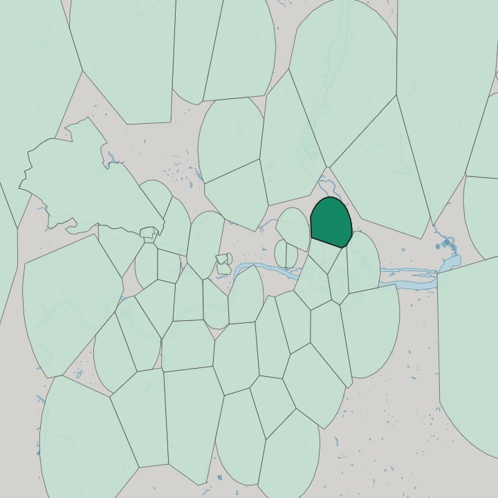 Map showing Bow — In London