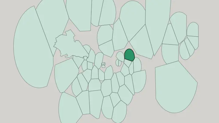 Map of Bow in London