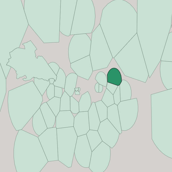 Map showing Bow — In London