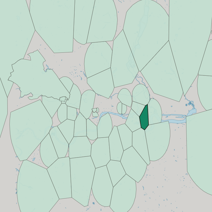 Map showing Canary Wharf — In London