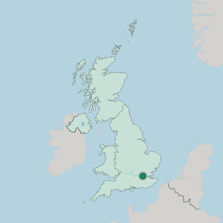 Map showing London — In United Kingdom