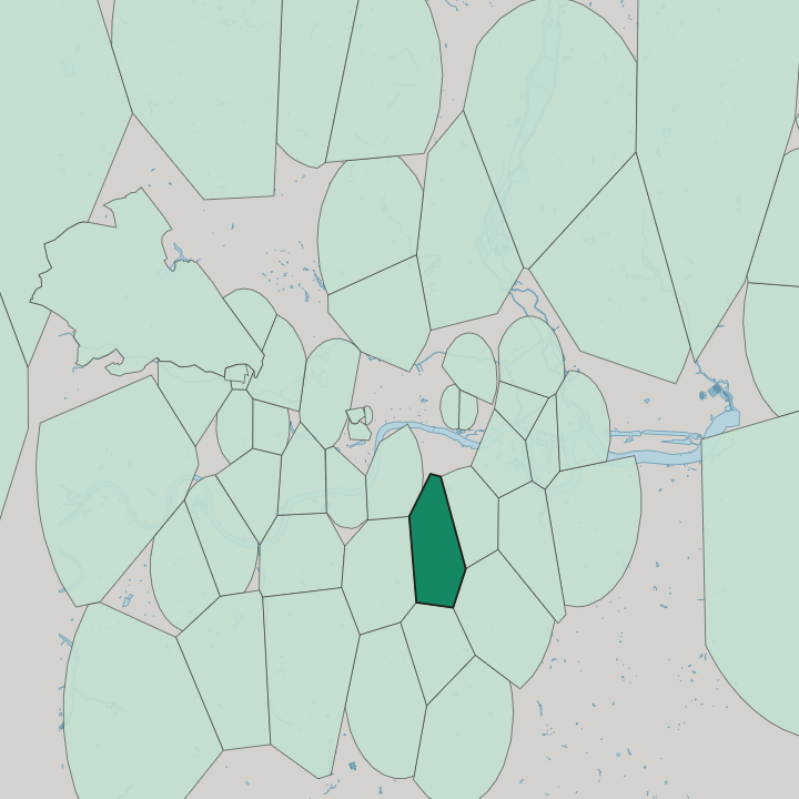 Map showing East Dulwich — In London