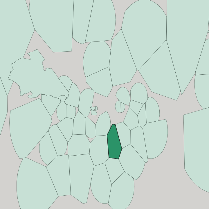 Map showing East Dulwich — In London