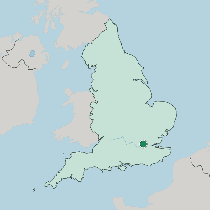 Map showing London — In England