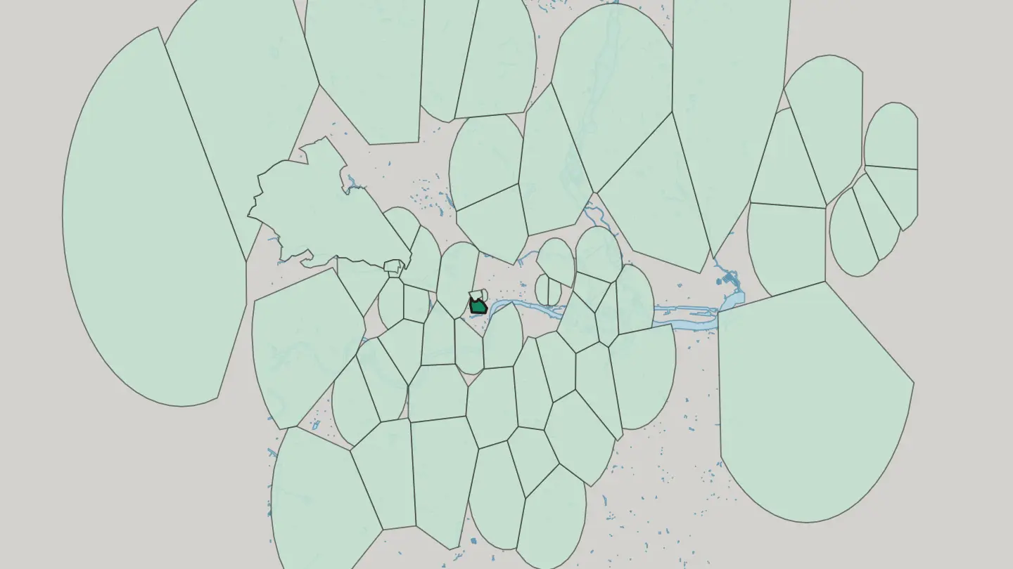 Map of St James's in London