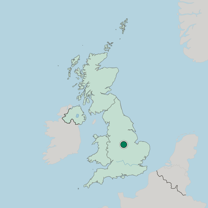 Map showing Nanpantan — In United Kingdom