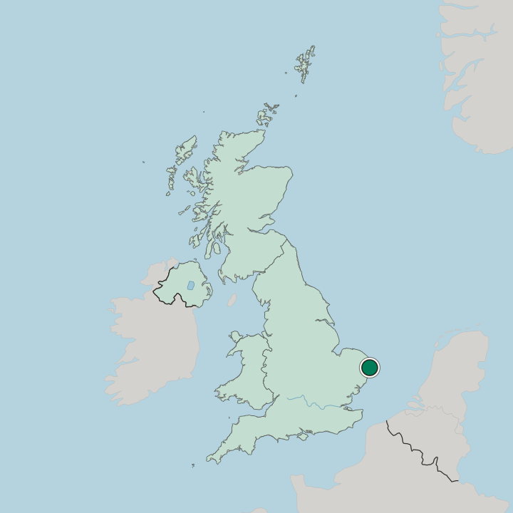 Map showing Kirkley — In United Kingdom
