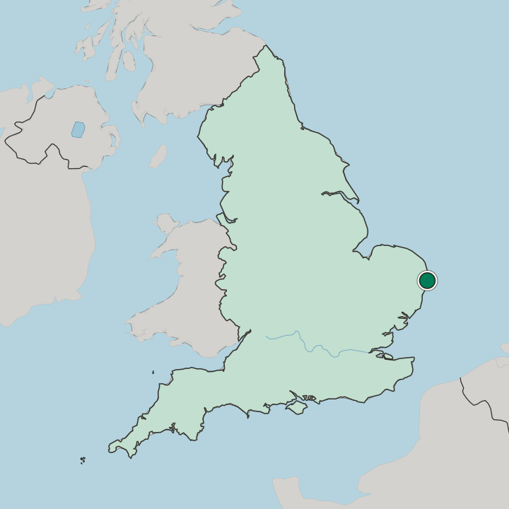 Map showing Kirkley — In England