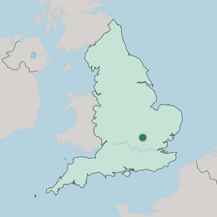 Map showing Luton — In England