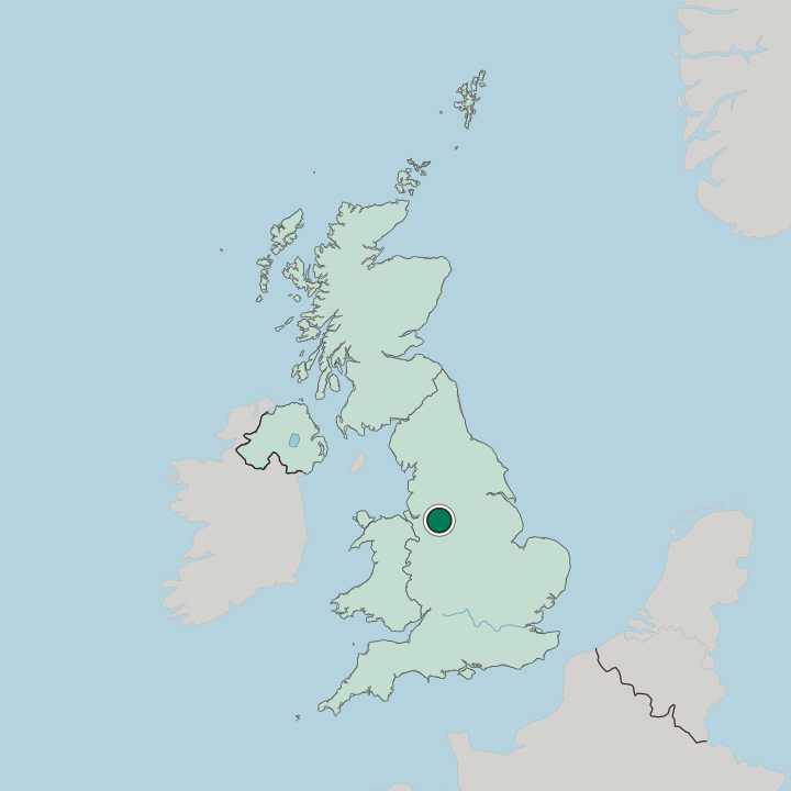 Map showing Macclesfield — In United Kingdom