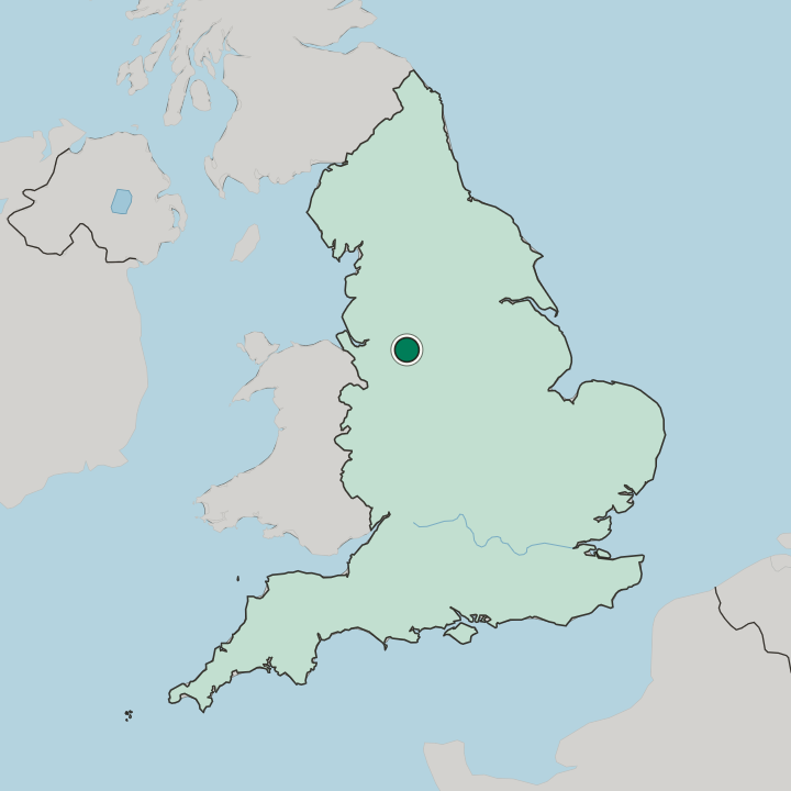 Map showing Macclesfield — In England