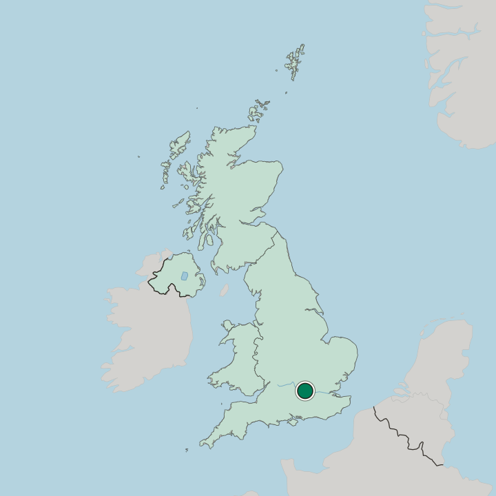 Map showing Boyn Hill — In United Kingdom