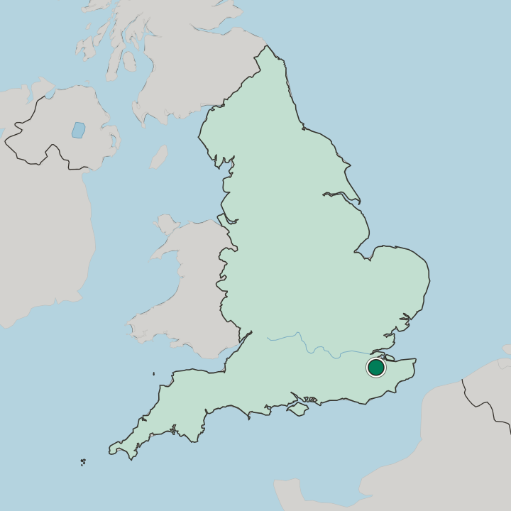 Map showing Maidstone — In England