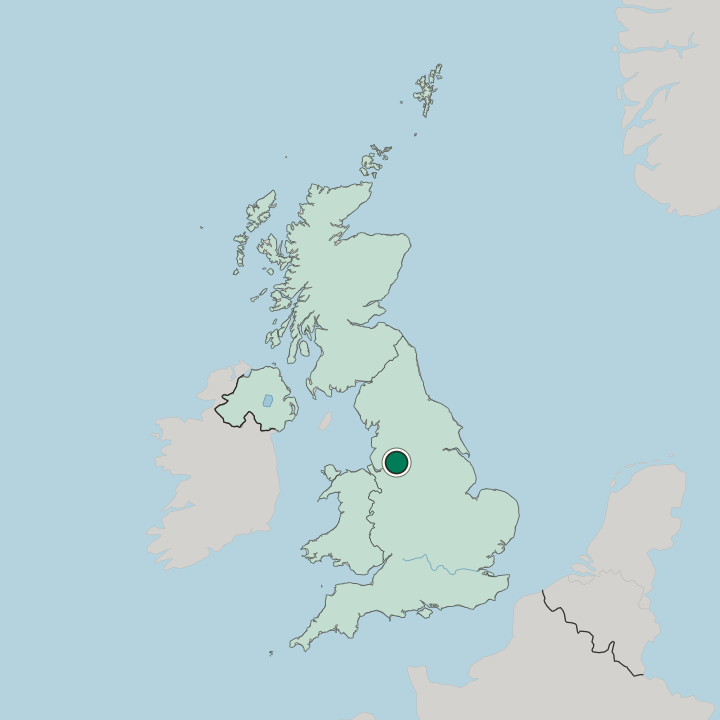 Map showing Charlestown — In United Kingdom