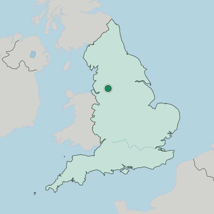 Map showing Manchester — In England