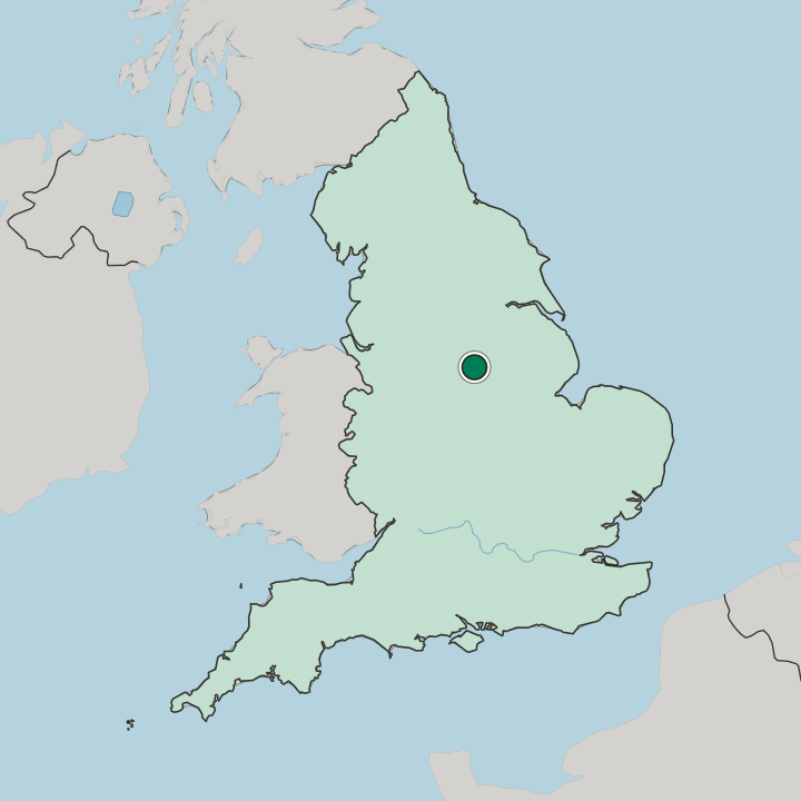 Map showing Pleasleyhill — In England