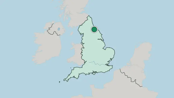 Map of Middlesbrough in United Kingdom