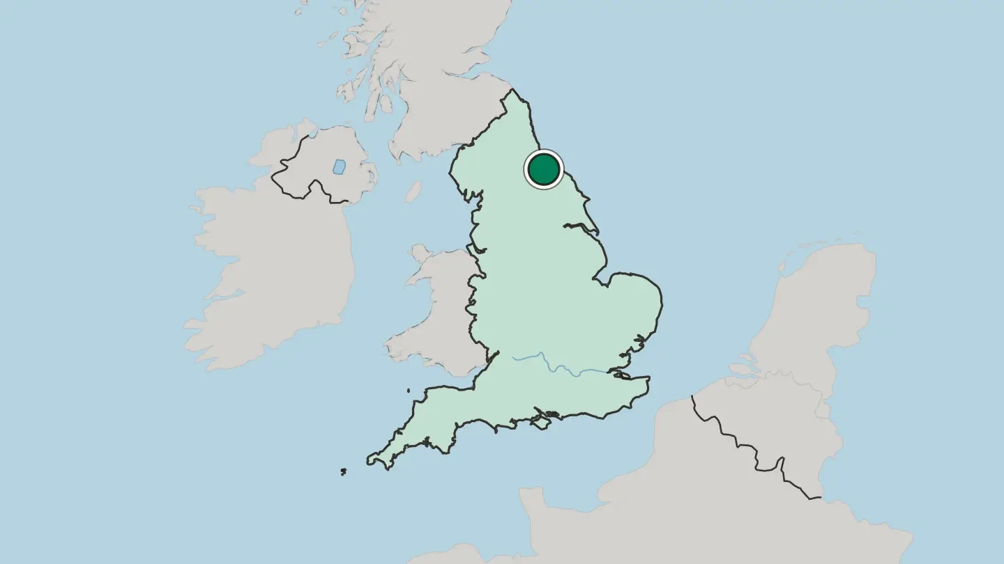 Map of Middlesbrough in United Kingdom