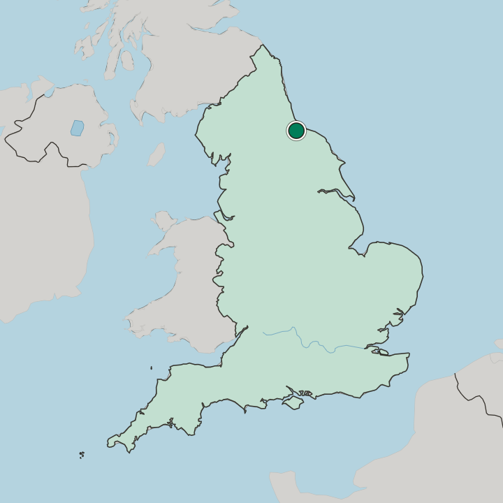 Map showing Hemlington — In England
