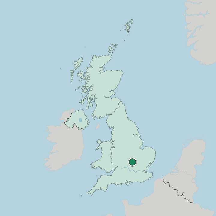 Map showing Milton Keynes — In United Kingdom