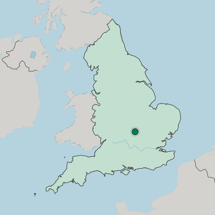 Map showing Furzton — In England