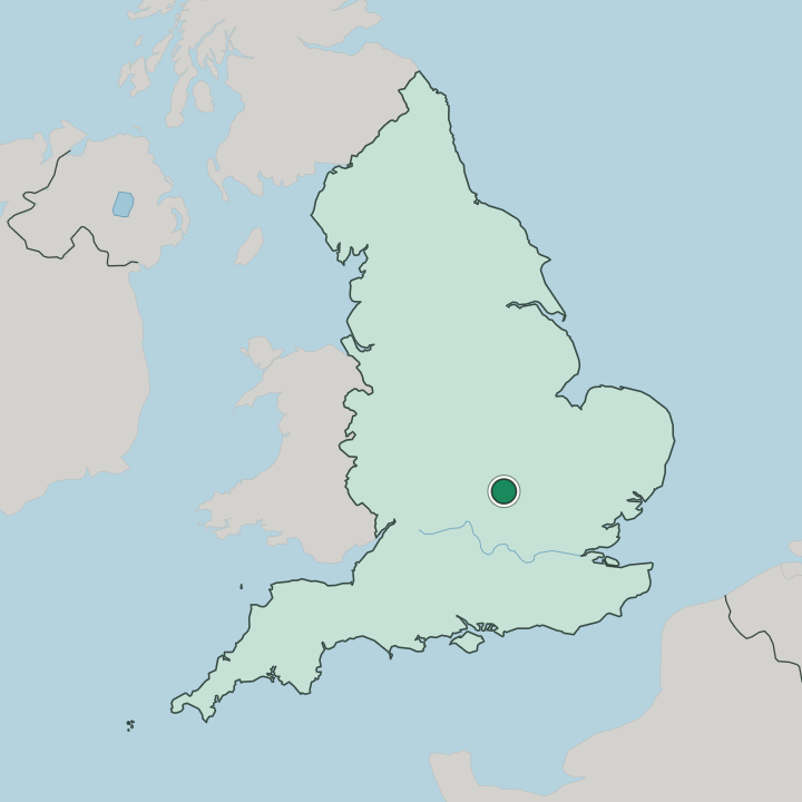 Map showing Milton Keynes — In England