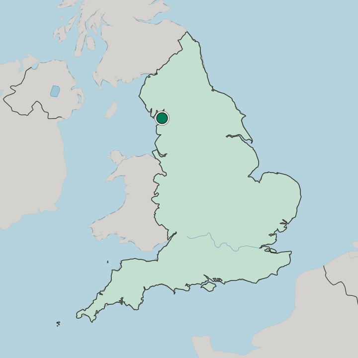 Map showing Morecambe — In England