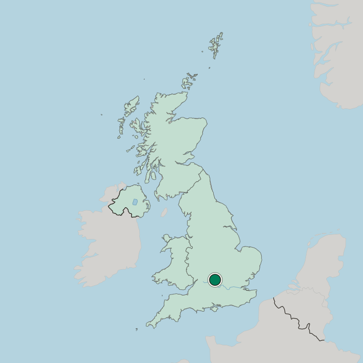 Map showing Osney — In United Kingdom
