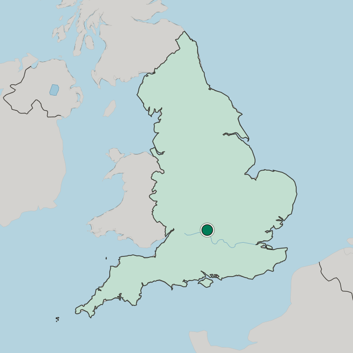 Map showing Osney — In England