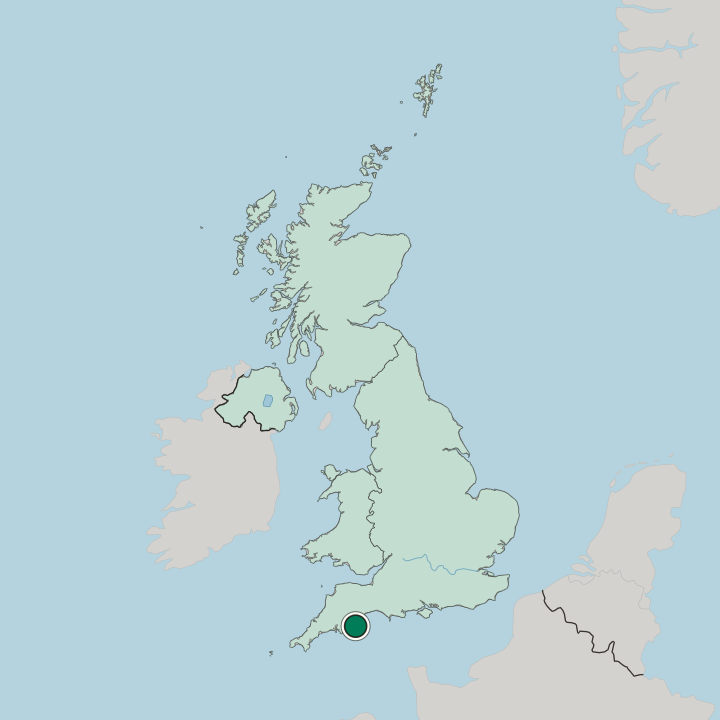 Map showing Paignton — In United Kingdom