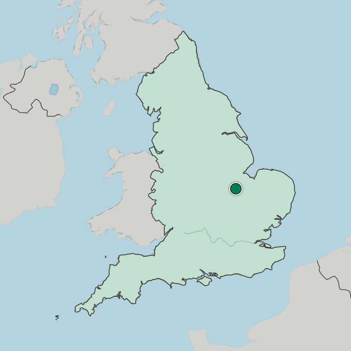 Map showing Eastfield — In England