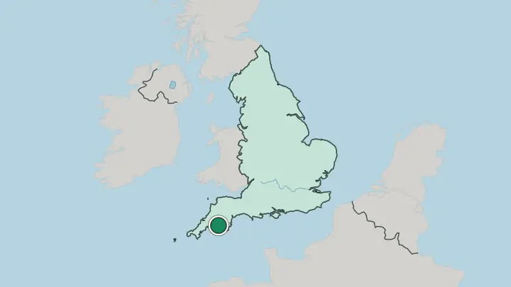 Map of Plymouth in United Kingdom