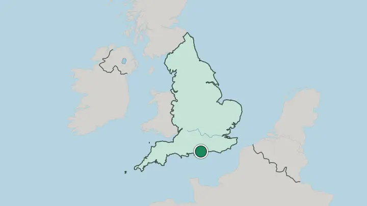 Map of Portsmouth in United Kingdom