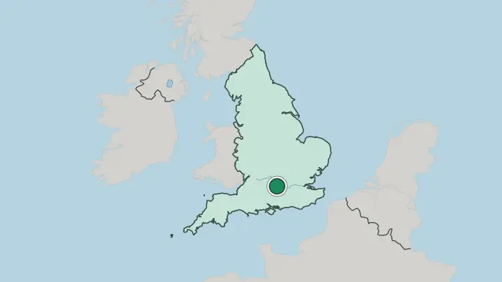 Map of Reading in United Kingdom