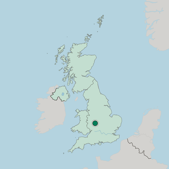 Map showing Church Hill — In United Kingdom