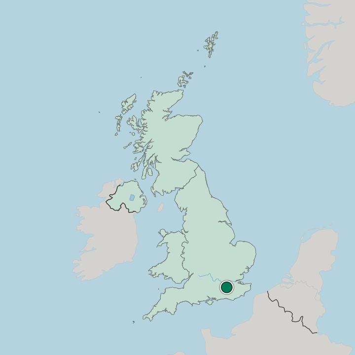 Map showing Earlswood — In United Kingdom